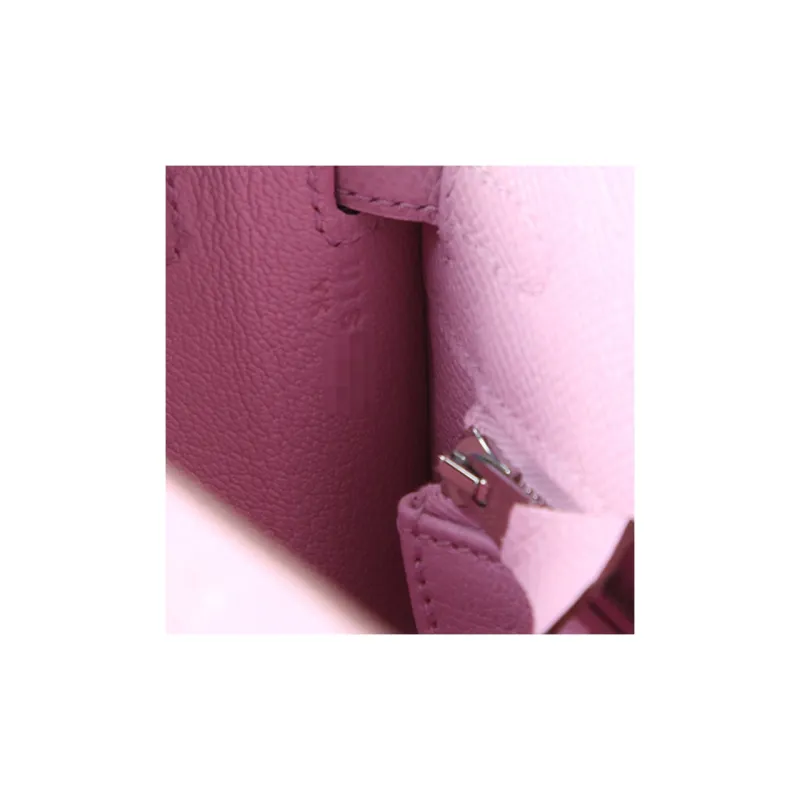 HERMES Kelly Epsom Leather Kelly Bag One Shoulder Handbags Regular Women's X9 Mauve Sylvestre Mallow Purple-14