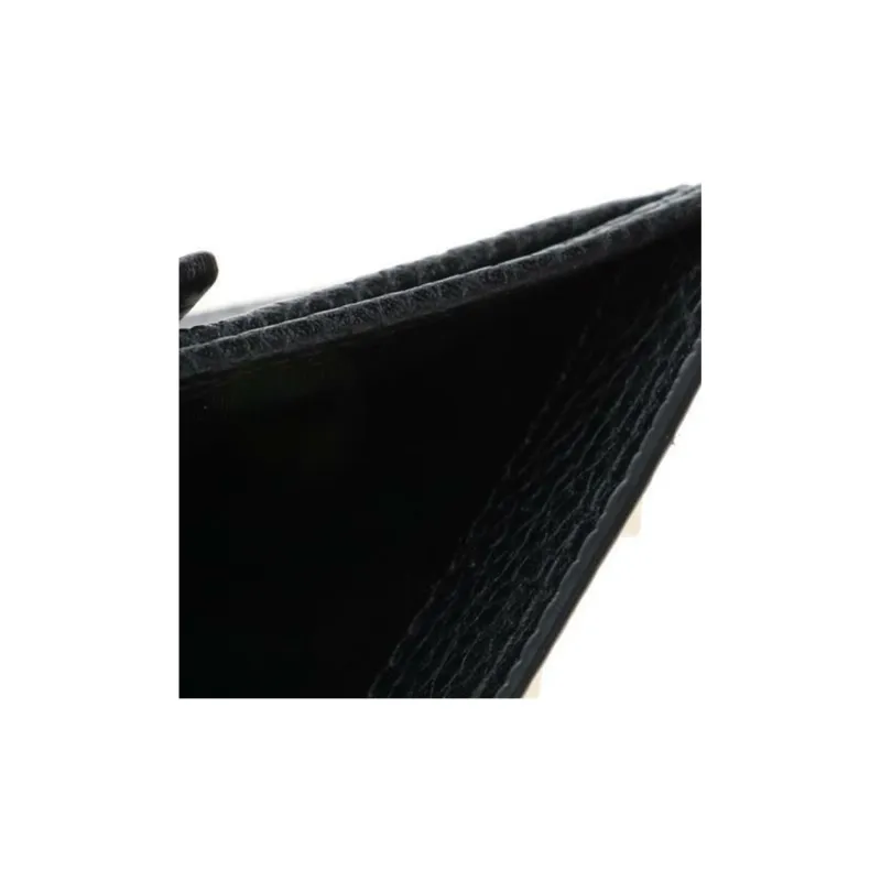 Valentino GARAVANI Calfskin Patchwork Leather Coin Purses Wallets Women's Black-5