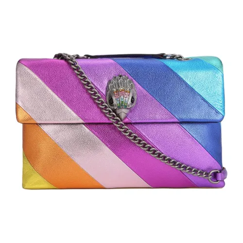 Kurt Geiger London Kensington Heart shaped Crossbody Bag Pebble Texture Cow Leather Shoulder Bag, Crossbody Bag Extra Large Women's Multicolor