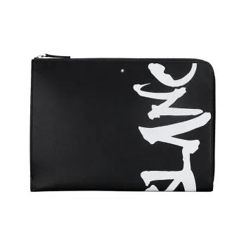 MONTBLANC Leather Clutch Men's Black
