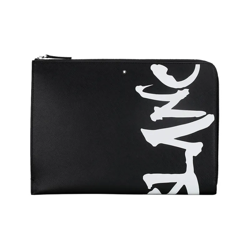 MONTBLANC Leather Clutch Men's Black-0