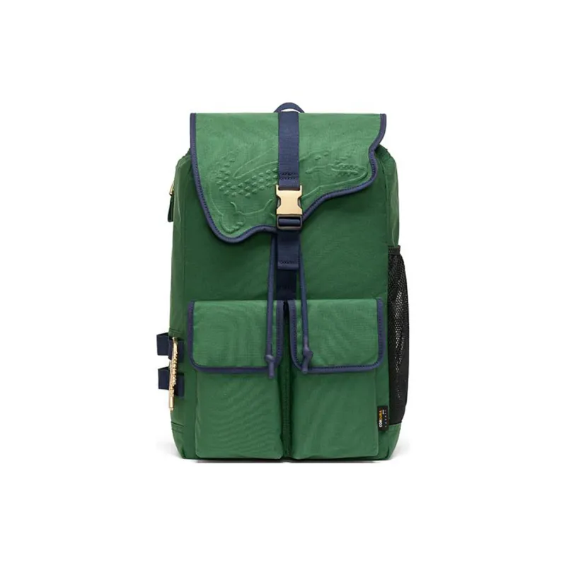 LACOSTE Polyamide Crocodile Backpack Regular Unisex Green-0
