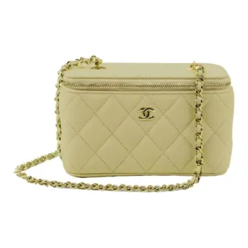 CHANEL Calfskin Handbag, Crossbody Bag, Shoulder Bag Women's Yellow