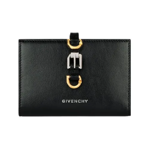 Givenchy Voyou Matte Calfskin Wallet Women's Black