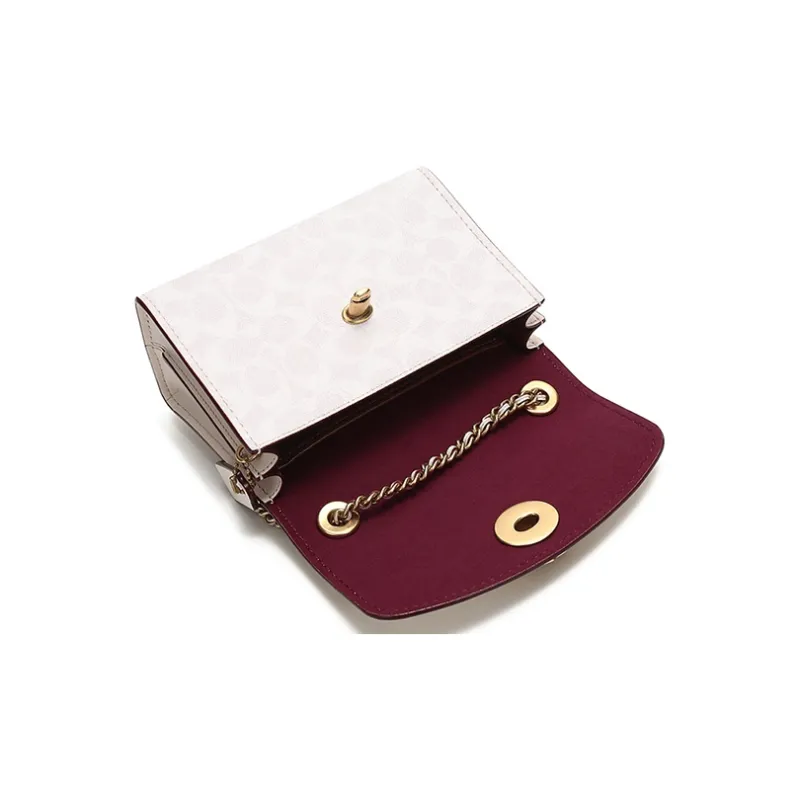 COACH Female Camellia Parker Single-Shoulder Bag White-4