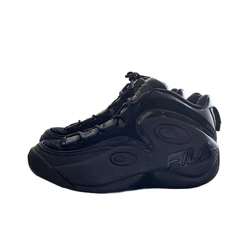 FILA Grant Hill 3 Anti Slip Wear Resistant Low Top Basketball Shoes Men's Black-0