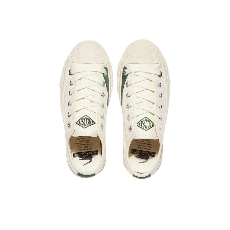 LACOSTE Low Top Skateboard Shoes Women's Ecru-3