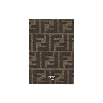 FENDI Calfskin Passport Clip Men's Brown