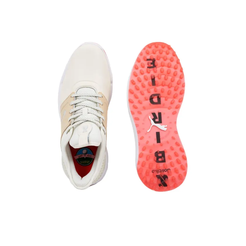 PUMA IGNITE Elevate Anti Slip Wear Resistant Low Top Golf Shoes Men's White Brown-5