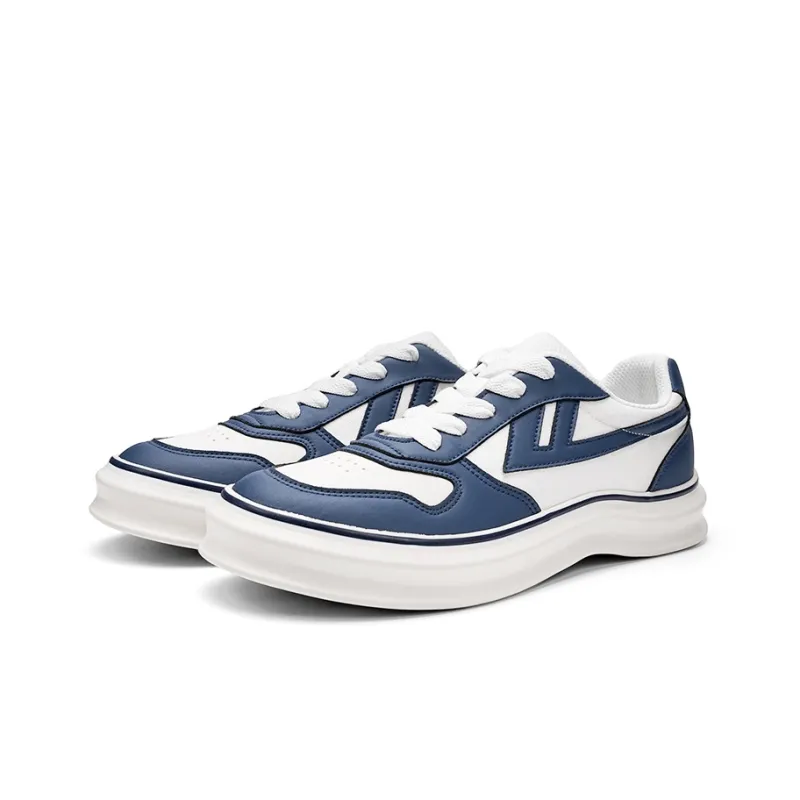 Warrior Platform Skateboard Shoes Men's Dark Blue/White-2