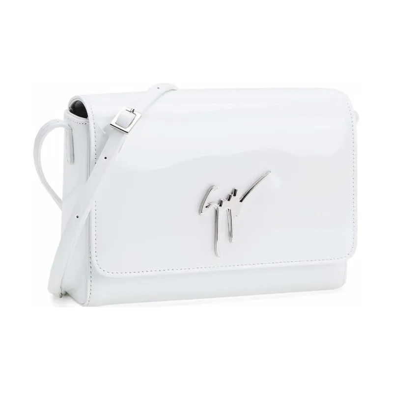 Giuseppe Zanotti/GZ Patent Leather Crossbody Bag Shoulder Bag Women's White-1