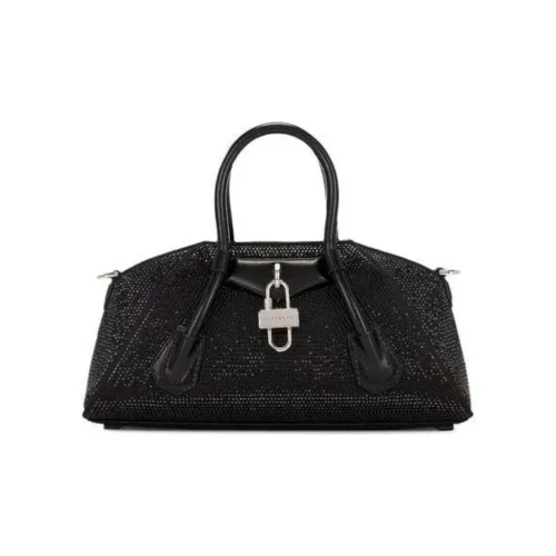 GIVENCHY Antigona Silk Blended With Lambskin Elasticity Handbag Mini Women's Black