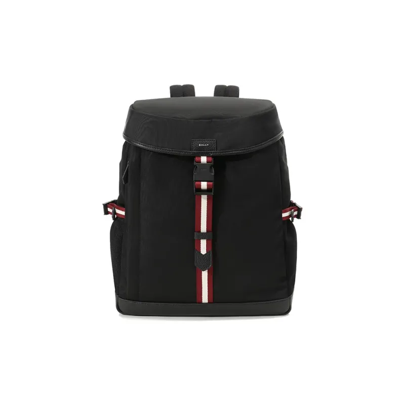 BALLY Fabric With Leather Backpack Men's Black-0