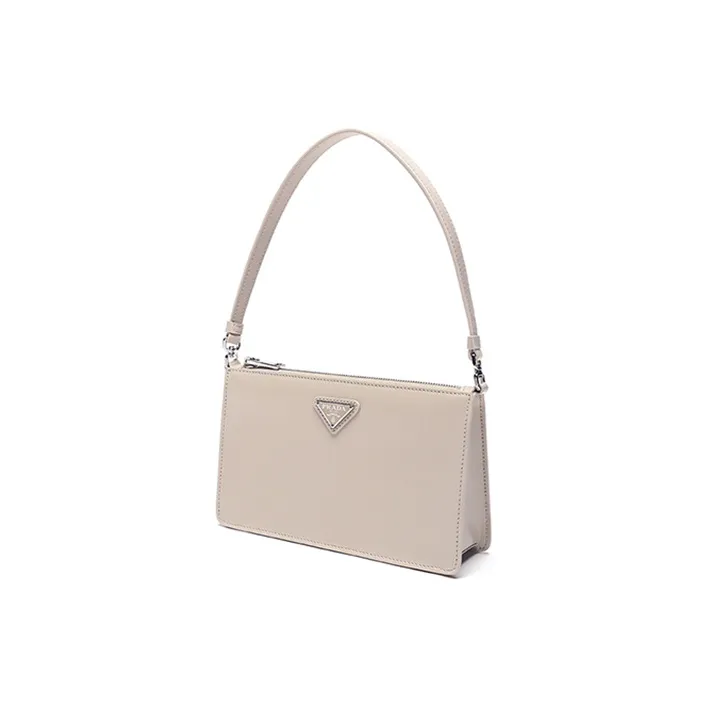 PRADA Leather Handbag, Underarm, Shoulder Bag Women's Desert Yellow-1