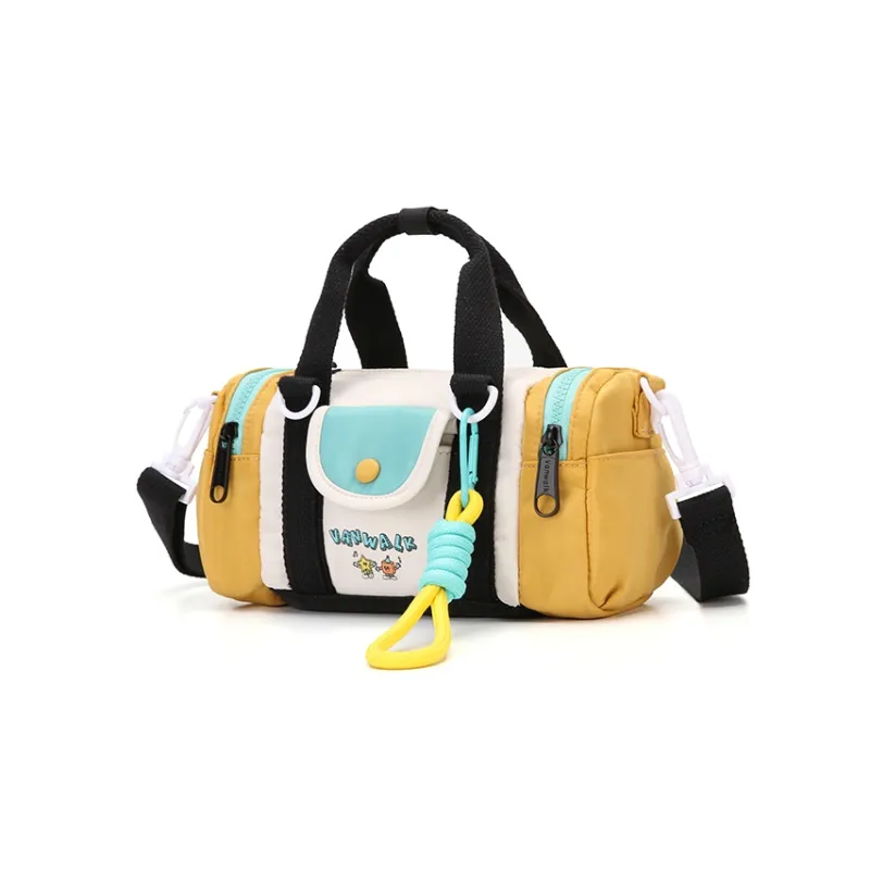 VANWALK Polyester Travel Shoulder Bag Crossbody Bag Handbag Regular Unisex White/Purple-1