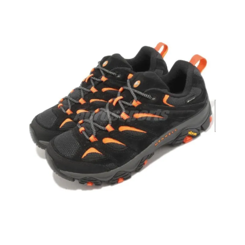 MERRELL MOAB 3 GTX Gore-Te Cushioning Wear-Resistant Low-Top Outdoor Shoes Men's Black Orange-2