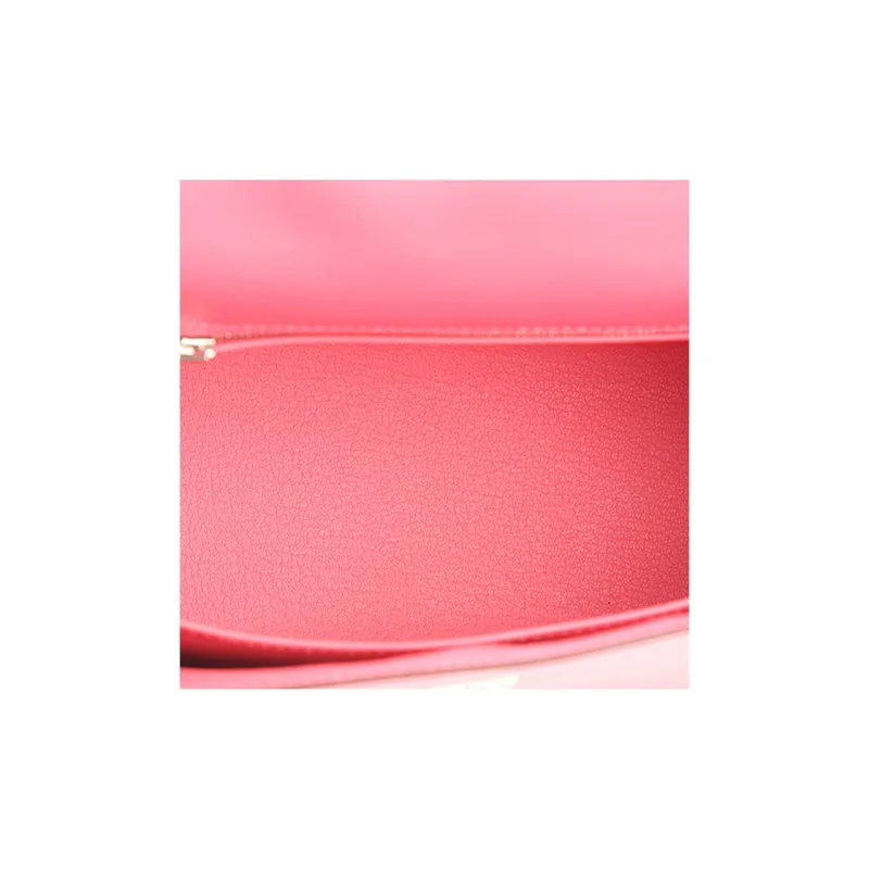 HERMES Kelly Epsom Leather Kelly Bag One Shoulder Handbags Women's 8W Rose Azalea New Lip Balm Powder-13