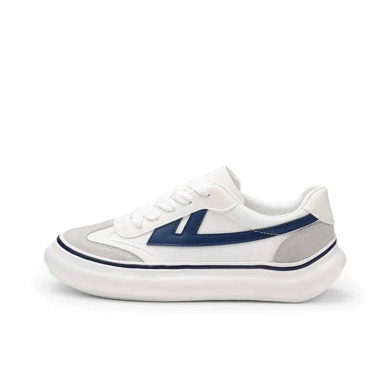 Warrior Heaven's Power, German Army Trainers Trio Platform Casual Shoes Unisex White/Gray/Dark Blue-0