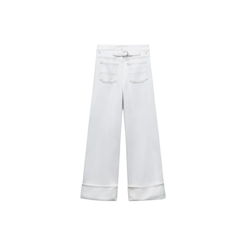 ZARA Trf Jeans Women's White-1