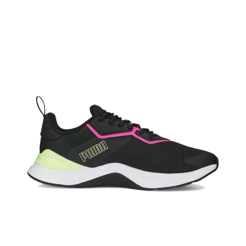 PUMA Infusion Slip-Resistant Low-Top Training Shoes Women's Black Pink Yellow-1