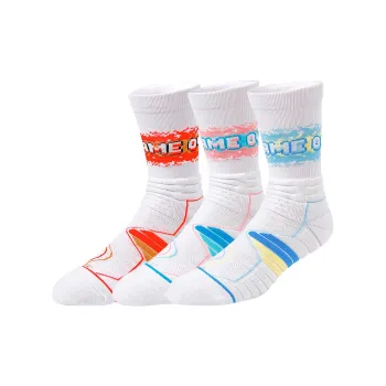 BKCXZICE Terry Sole High Top Stripes Gradient Basketball Socks Unisex Combo Set