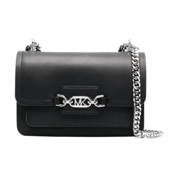 MICHAEL KORS Heather Leather Shoulder Bag, Crossbody Bag Regular Women's Black