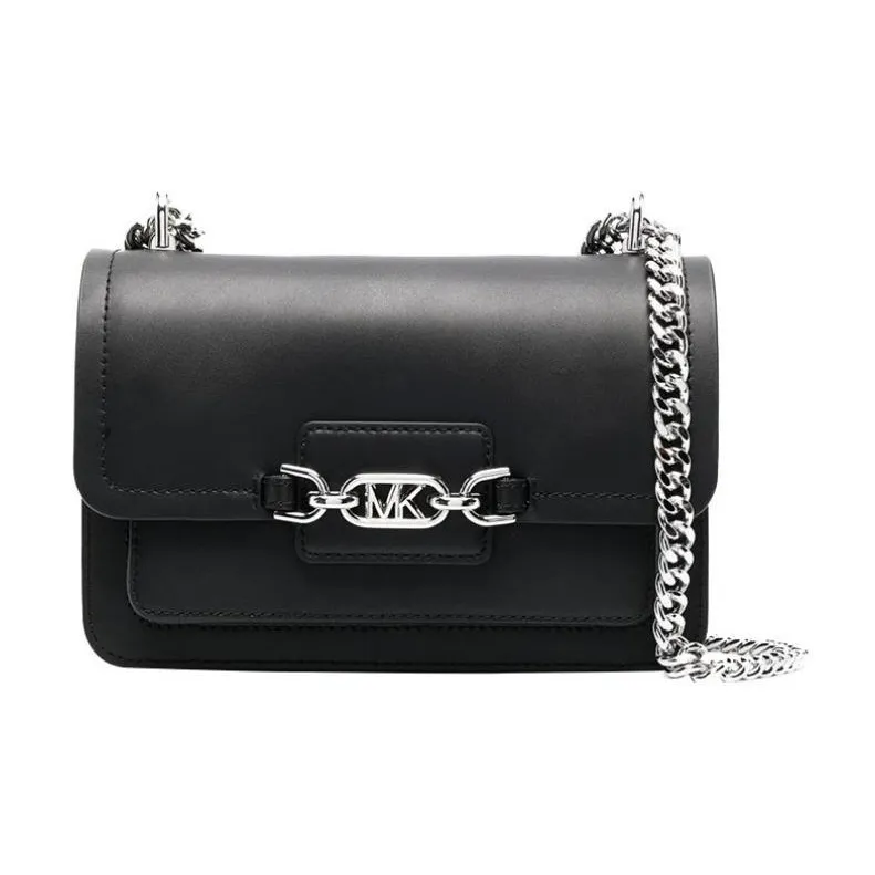 MICHAEL KORS Heather Leather Shoulder Bag, Crossbody Bag Regular Women's Black-0
