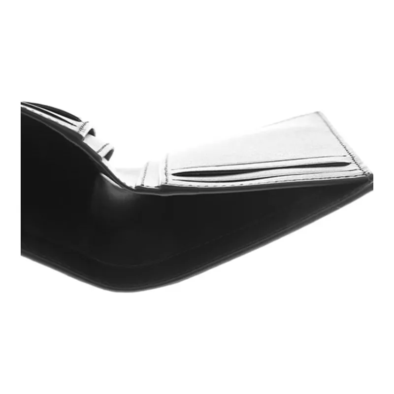 Valentino Calfskin Genuine Leather Card Holder Wallet Unisex Black-3