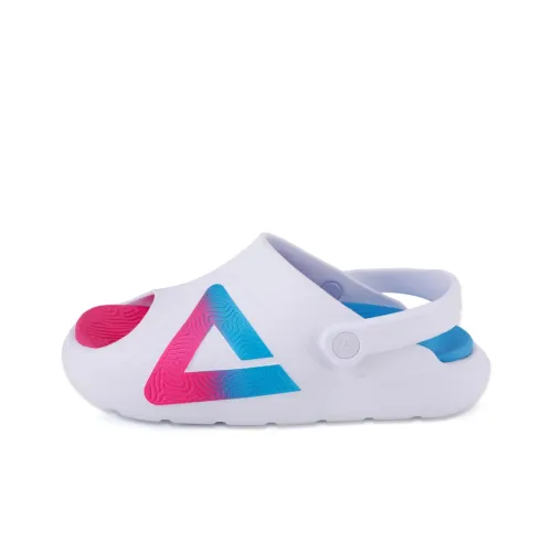 PEAK Slide Slippers Unisex Large White/Pink Blue