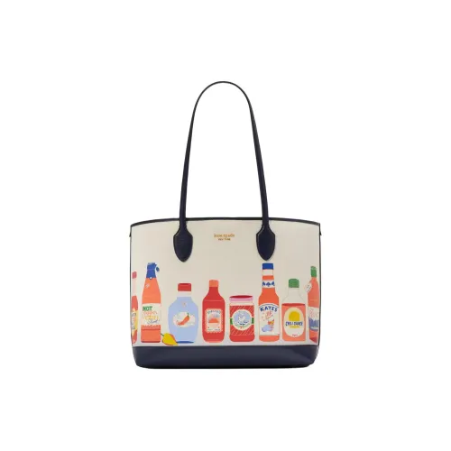 Kate Spade Fabric Tote Bag Shopping Bag Shoulder Bag Handbag Large Size Women's Multicolor