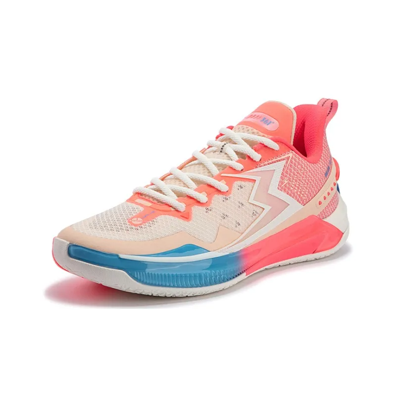 361° BIG3 5.0 Quick Basketball Shoes Unisex Low Top Feather White/Smoothie Peach-1