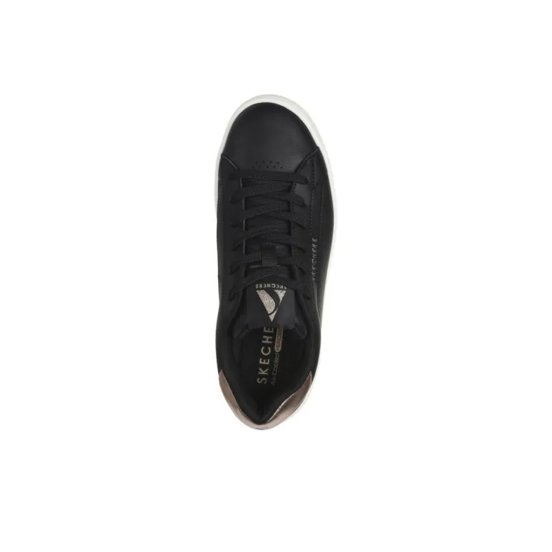 Skechers Court   Courted Anti Slip Wear Resistant Low Top Casual Shoes Women's Black-3
