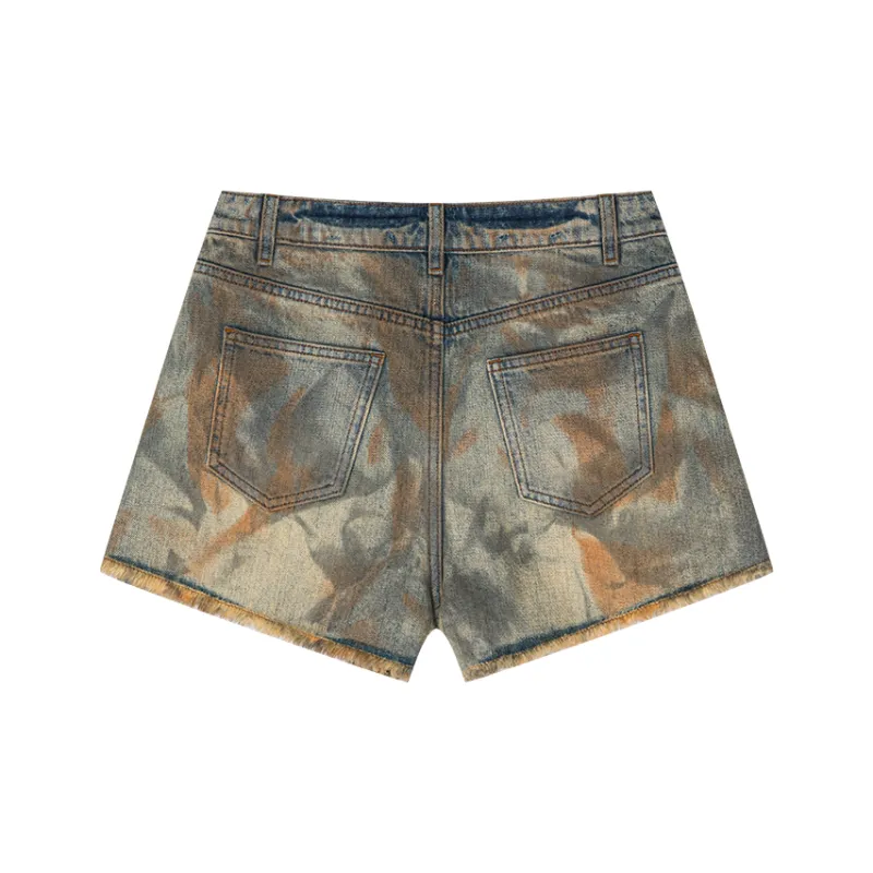 UOOYAA Denim Shorts Women's Denim Blue-1