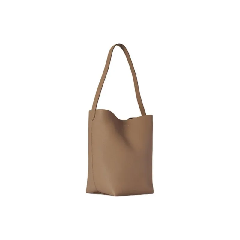 THE ROW N/S Park Grained Calfskin Bucket Bag Tote Bag Shopping Bag Shoulder Bag Handbag Medium Size Women's Taupe-1