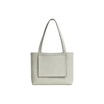HERMES Cabasellier Calfskin Tote Bag Shopping Bag Shoulder Bag Handbag Women's 0W Gray Snow Ice Crystal Gray