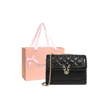 ResNonverba PU Shoulder Bag, Crossbody Bag Regular Women's Black/White