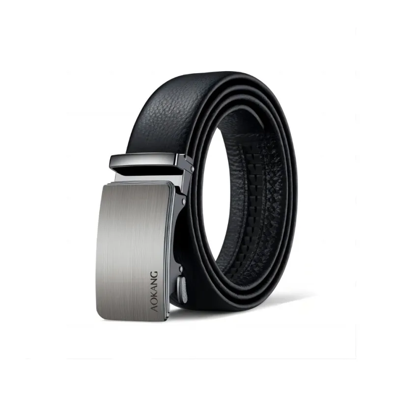 AOKANG Business Commute Casual Belt With Automatic Buckle Leather Belts Men's 3.5cm Width-3