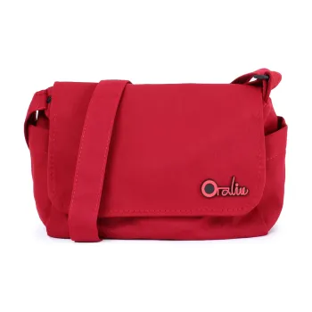 OTA Canvas Canvas Bag Messenger Bag Crossbody Bag Medium Size Unisex Black