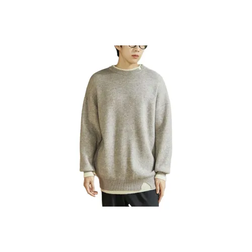 Tonlion Sweaters Men Light Heather Gray