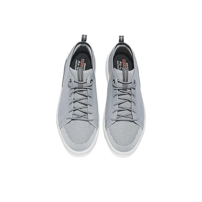 Skechers Wear resistant And Lightweight Low Top Skateboard Shoes Men's Gray-3