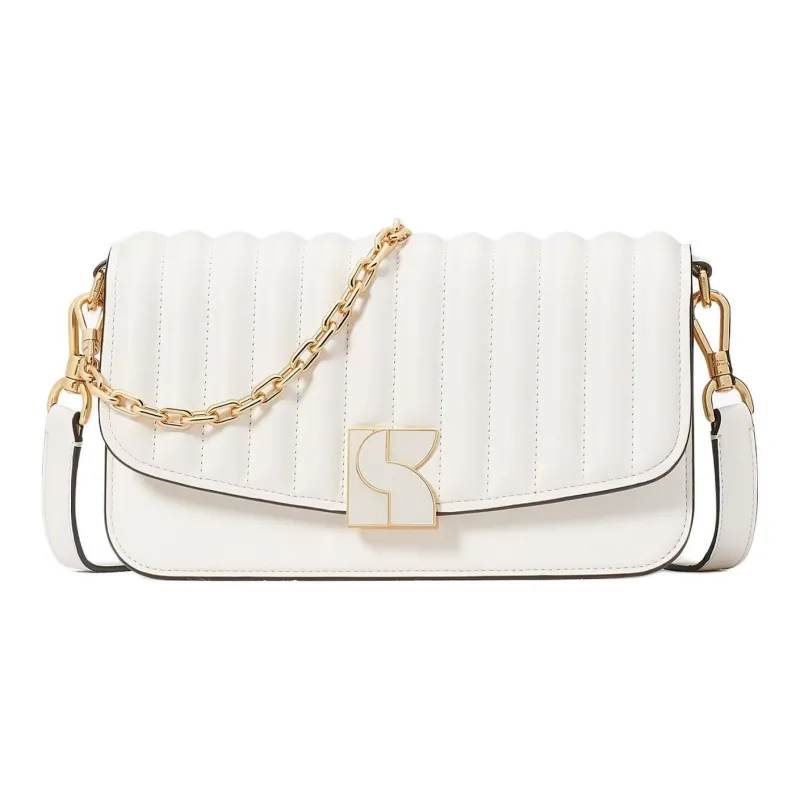 Kate Spade Cow Leather Crossbody Bag Shoulder Bag Women's Cream-0