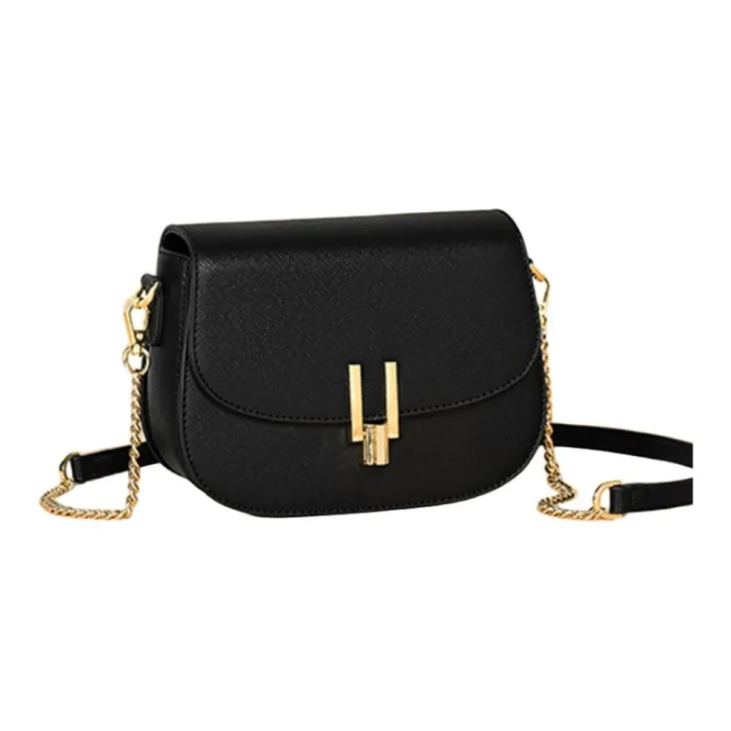 Versman PU Shoulder Bag Crossbody Bag Shoulder Bag Large Size Women's Classic Black Ecru-7