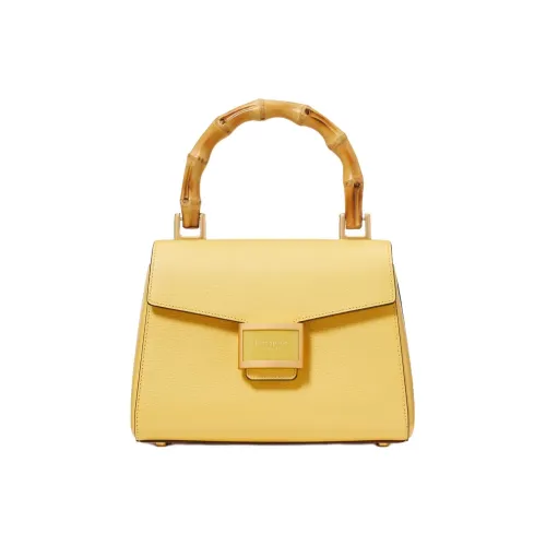 Kate Spade Katy Textured Leather Shoulder Bag Crossbody Bag Handbag Small Size Women's Summer Narcissus Yellow