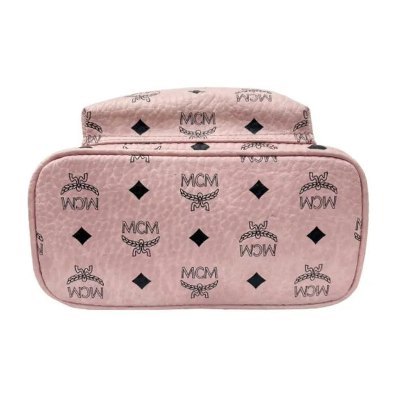 MCM Stark Side Studs Backpack Visetos Mini Soft Pink-5