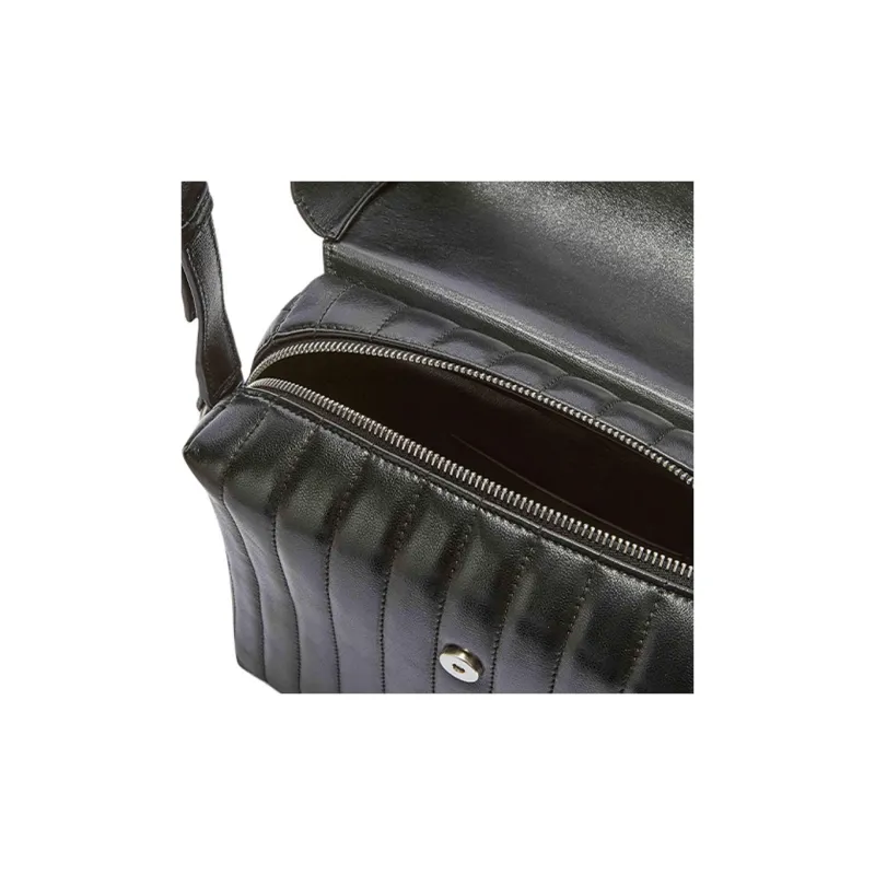 JIL SANDER Logo Debossed Shoulder Bag-4