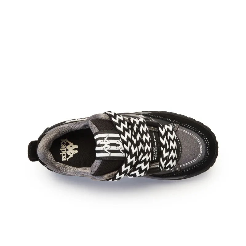 Kappa Anti Slip Wear Resistant Low Top Skateboard Shoes Unisex Black-2