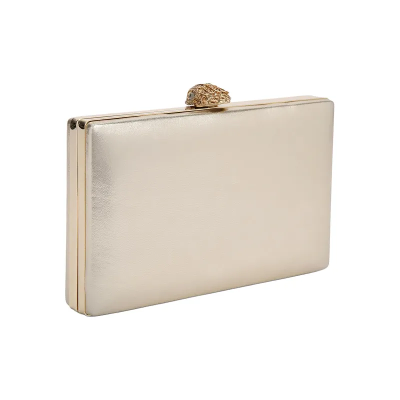 Kurt Geiger London Leather Clutch Women's Beige-1