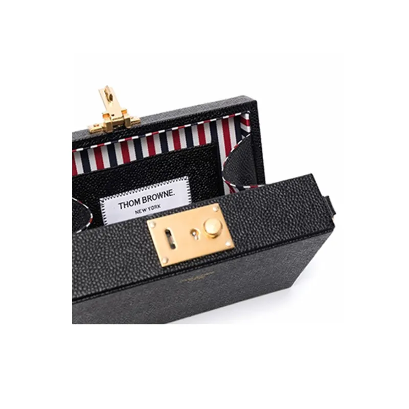 THOM BROWNE· Grain Leather Shoulder Bag, Crossbody Bag Regular Women's Black-4
