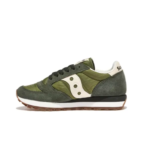 Saucony Jazz Anti Slip Wear Resistant Low Top Running Shoes Unisex Green