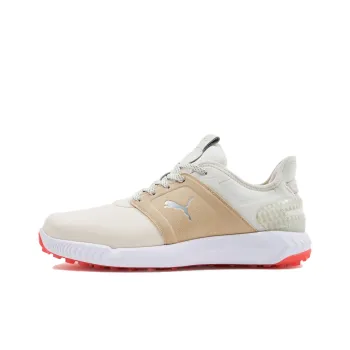 PUMA IGNITE Elevate Anti Slip Wear Resistant Low Top Golf Shoes Men's White Brown